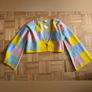 Colorful Checkered Women's Cardigan